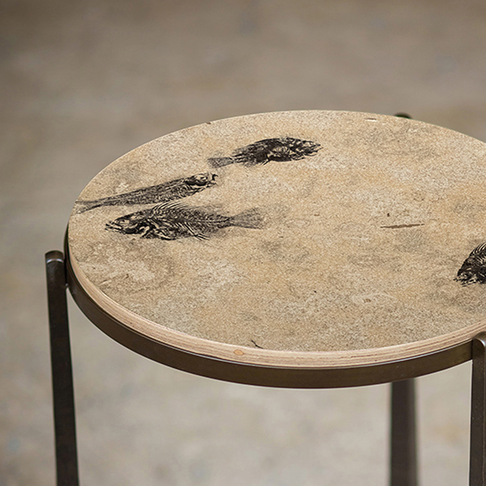 Fossil Stone Drink Table (Round) 170213362t